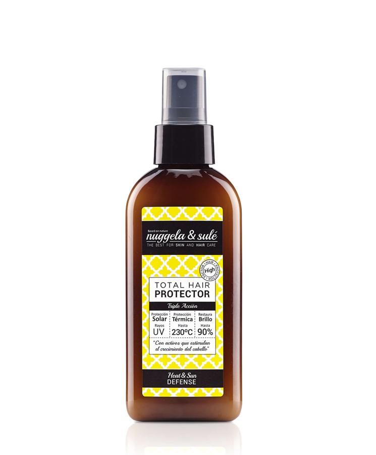 Es un srpay que protege el cabello tanto de la oxidación generada por los rayos UV del sol, como de las altas temperaturas de planchas o secadores para el cabello (14,90 euros).