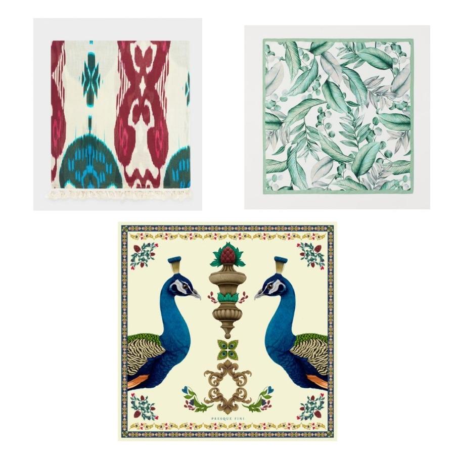 Es el complemento multiusos del verano. Puedes llevarlo en la cabeza con un sinfín de peinados, como pareo para la playa, como cinturón e incluso como top. Nos encantan estos modelos como este étnico de Parfois (12,99 euros), con animales de Presque Fini (150 euros) y de H&M (7,99 euros).