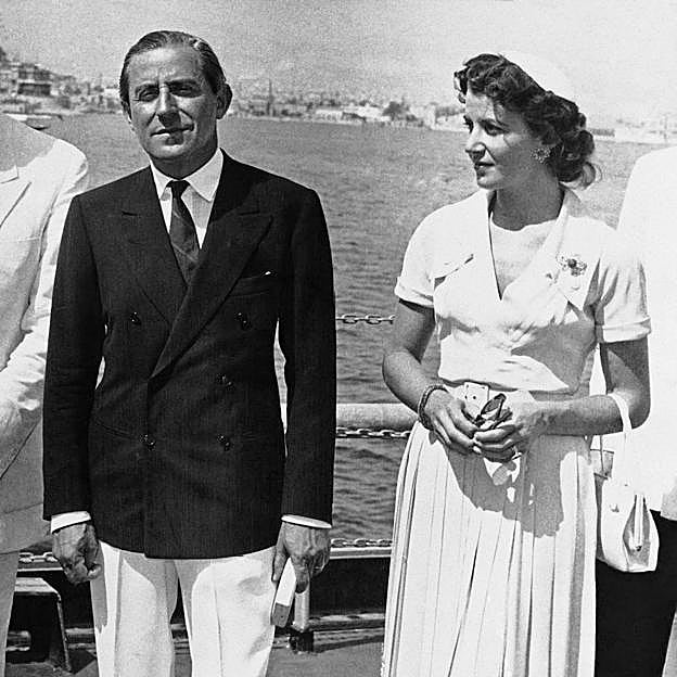 Stavros Niarchos y su mujer, Eugenie