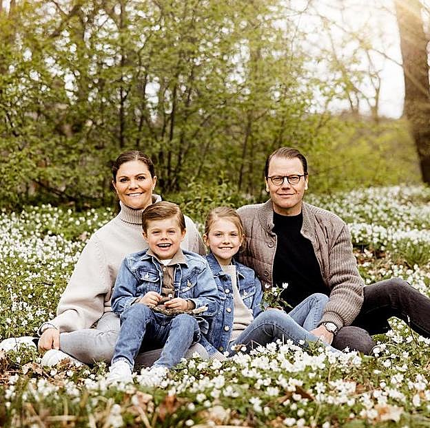 La princesa y su familia al completo.