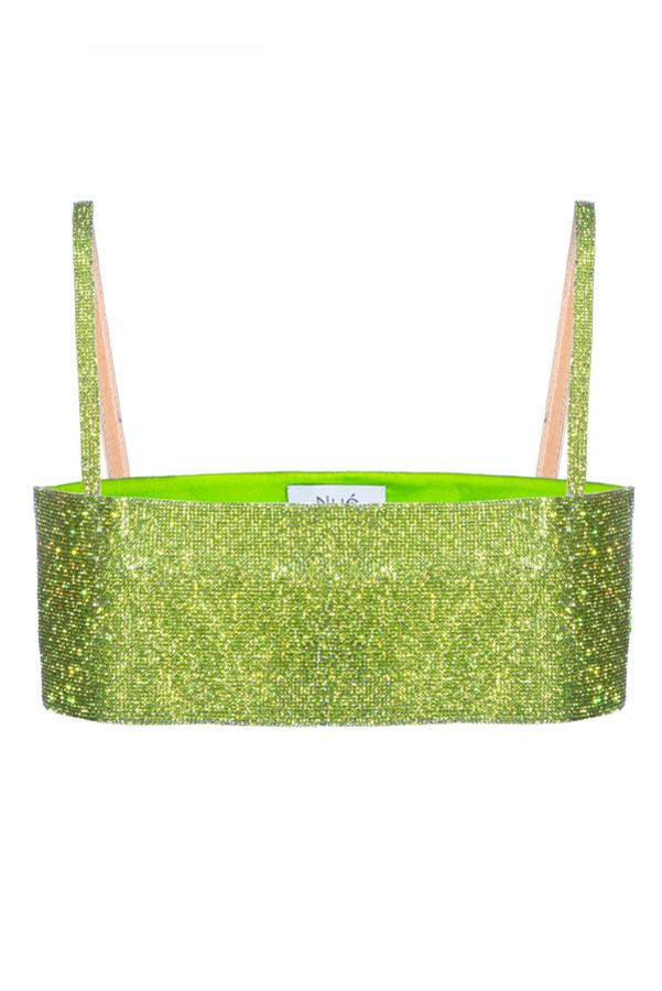 Top corto Charlotte en verde lima.