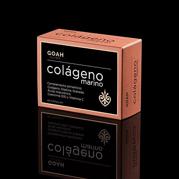 Colágeno Marino de Goah Clinic. Formato pastillas, 60 cápsulas. De venta en farmacias.