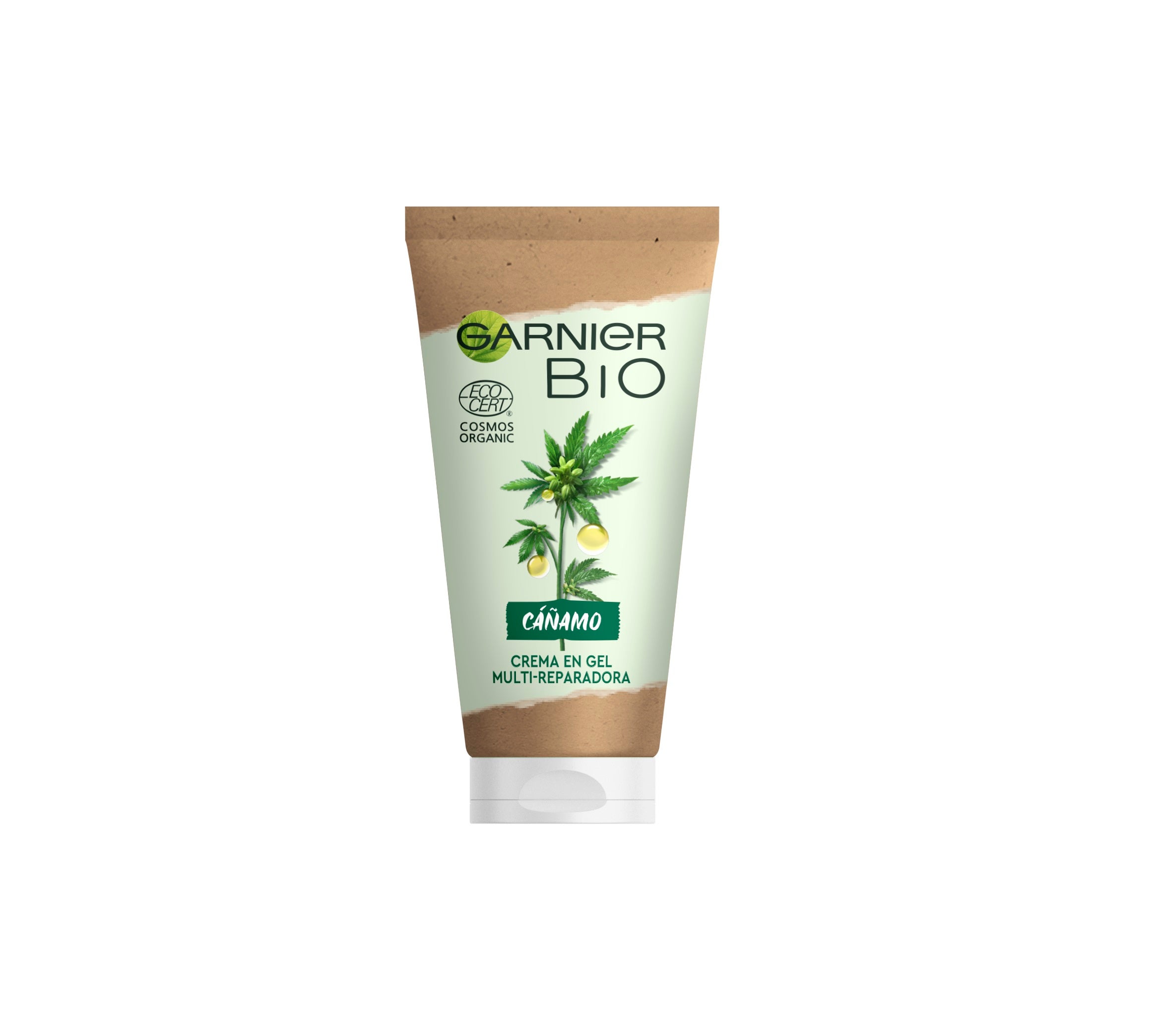 Crema en gel multireparadora de Garnier BIO. Una hidratante de día que calma, hidrata, suaviza, rellena las arrugas y protege al cutis de los agentes externos. Todo gracias a su aceite de semilla de cannabis sativa, rico en ácido omega 3 y 6.