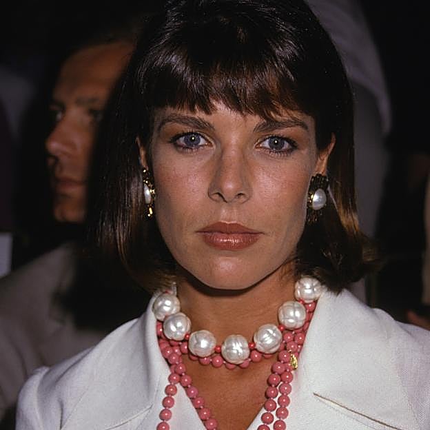 La princesa de Mónaco durante el desfile de Chanel otoño/invierno, en 1989.
