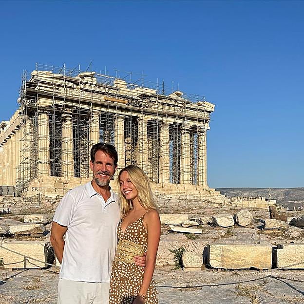 Marie-Chantal y su marido, Pablo de Grecia en Atenas.