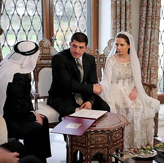 La princesa Iman el día de su boda en 2012 