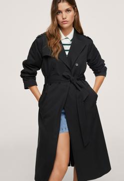Imagen secundaria 2 - 1. Trench con cinturón en color azul marino de La Redoute (50 euros. 2. Trench en color caqui de Stradivarius (39,99 euros). 3. Trench básico de color negro con cinturón de Mango (59 euros)