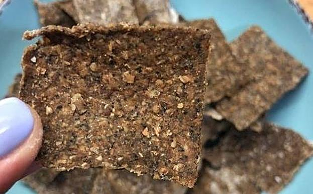 Crackers saladas de posos de café