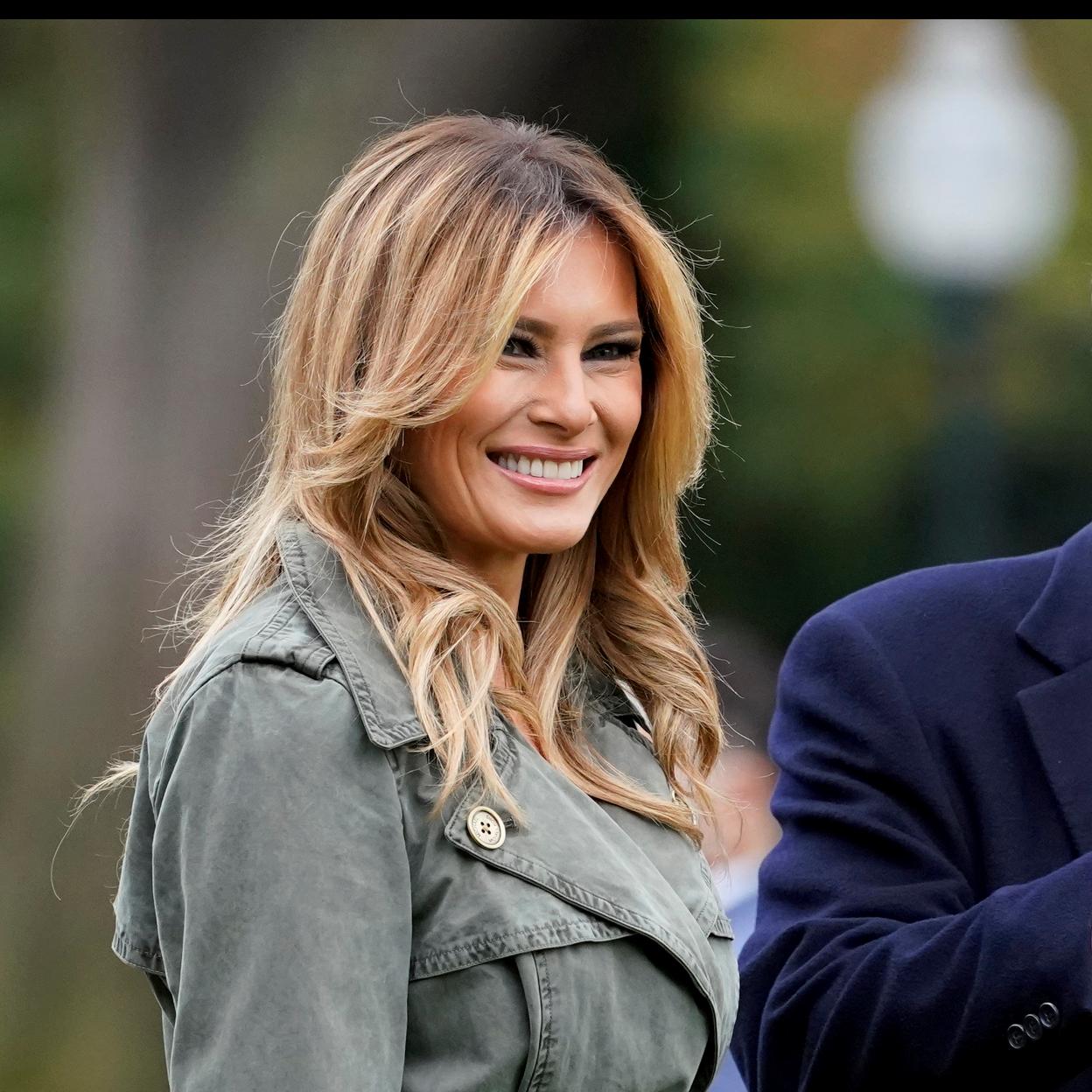 Melania Trump en octubre de 2020, junto a Donald Trump, en la Casa Blanca.
