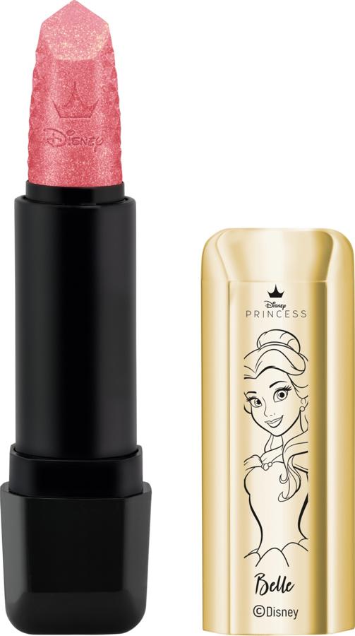 Este labial, que pertenece a la colección dedicada a las princesas Disney, está inspirado en Bella. Un rosa natural con destellos glitter, que vestirá tus labios en cualquiera de los eventos a los que vayas. (5,49 euros).