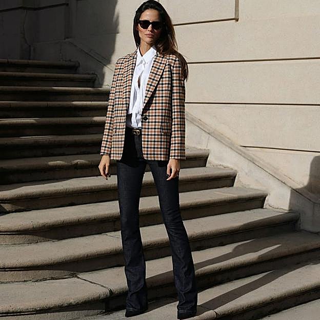 Imagen principal - Americanas con estampado de cuadros: 1. Alex Riviere. 2. Sincerely Jules. 3. Sara Escudero. 