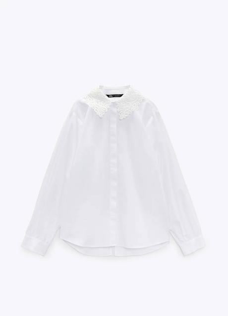 Imagen - La camisa con cuello de guipur es de popelín