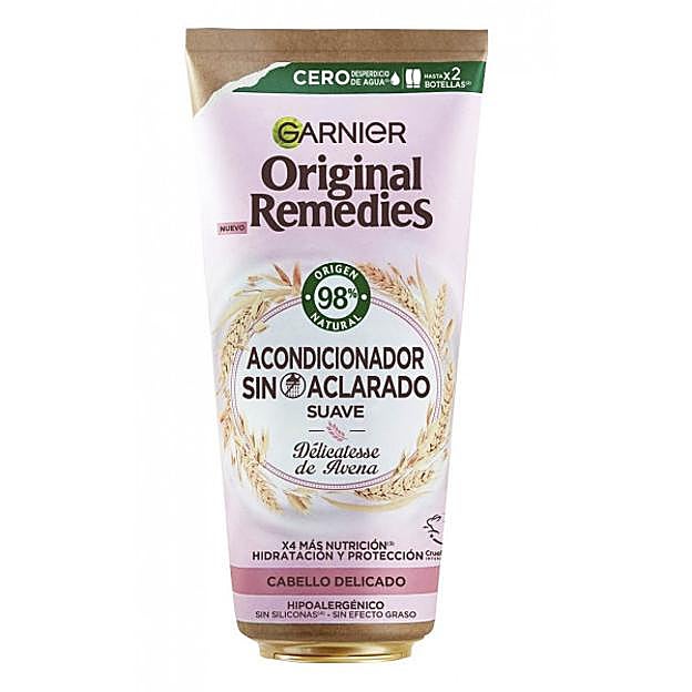 Acondicionador sin aclarado Délicatesse de Avena de Original Remedies de Garnier.