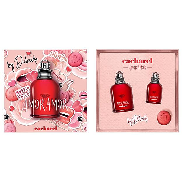 Cofre edición limitada perfume Amor, Amor de Cacharel. (88 euros).
