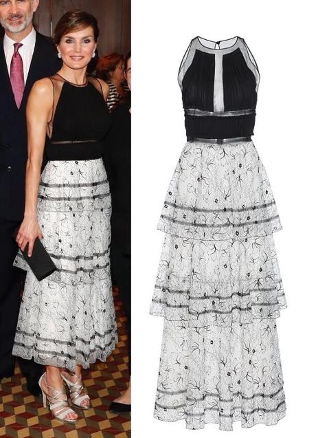 Imagen - De un tiempor a esta parte Letizia utiliza también marcas internacionales. Este vestido es de Carolina Herrera.