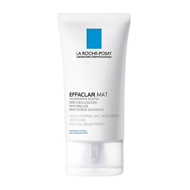 Effaclar Mat de La Roche-Posay, una crema ideal para pieles grasas y acneicas que regula el sebo, controla los brillos y mejora la apariencia de los poros dilatados.