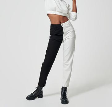 Imagen secundaria 1 - De Alba Carrillo a las influencers: los pantalones más originales y estilosos son los bicolor (y están en el low cost)