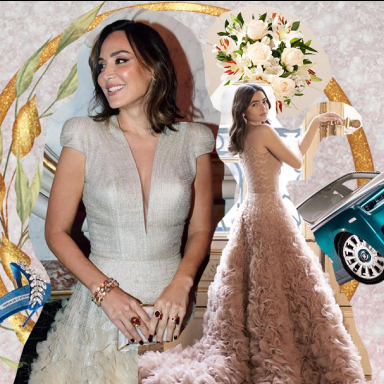 Rocío Zóbel, una de las herederas del clan Zóbel de Ayala, posa con el vestido de su presentación en sociedad en París 