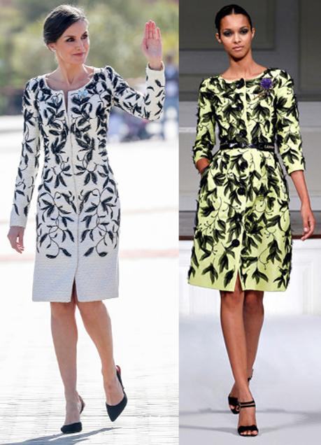 Imagen - La reina luce un vestido de Felipe Varela que según los entendidos, está inspirado en el de Oscar de la Renta.