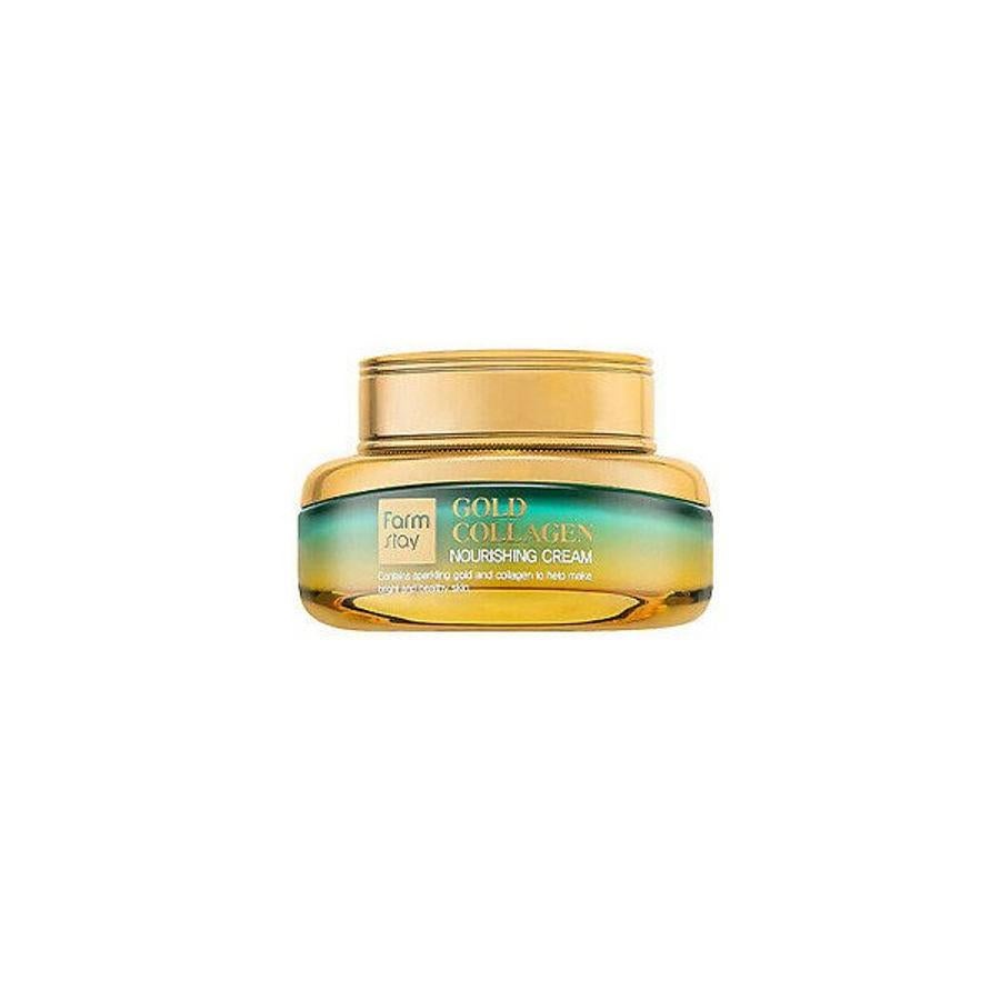 Gold Collagen Nourishing Cream de Farm Stay está formulada con colágeno hidrolizado para mejorar la elasticidad de la piel y reducir las arrugas (8,95 euros). 