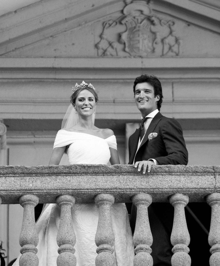 Laura Vecino y Rafael Medina, duque de Feria, el día de su boda.