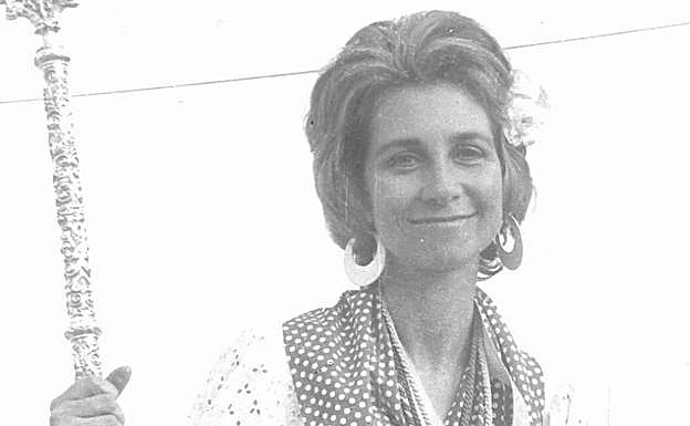 Doña Sofía (Princesa de España) en la romería del rocío.