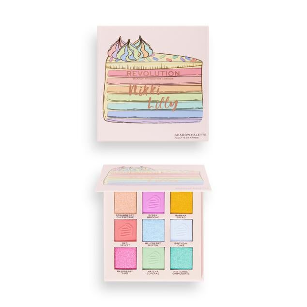 La youtuber Nikky Lilly ha creado de la mano con Revolution la paleta Pastel Delights. Compuesta por nueve tonos, que combinan brillo y mate y con nombres que recuerdan a distintos tipos de dulce, permite realizar diversas combinaciones de cálidas a frías, pero siempre en tonos pastel. (10 euros).