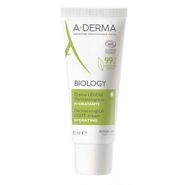 Su textura ligera y fresca  hidrata tu rostro durante 24 horas . Biology de A-Derma refuerza la acción protectora de la barrera cutánea gracias a la  Savia de Avena Rhealba® Orgánica , con propiedades reequilibrantes e hidratantes, y el  Extracto de Diente de León , con propiedades anticontaminación. Notarás cómo tu piel luce hidratada todo el día.