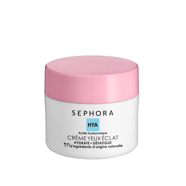 Formulado con un 96% de ingredientes de origen natural, este contorno de ojos hidrata, calma y despierta la mirada al instante. Contiene Ácido Hialurónico, Extracto de Trigo y Cafeína de origen natural. Además, es capaz de retener el agua en la piel, previniendo la deshidratación.  Compra aquí .