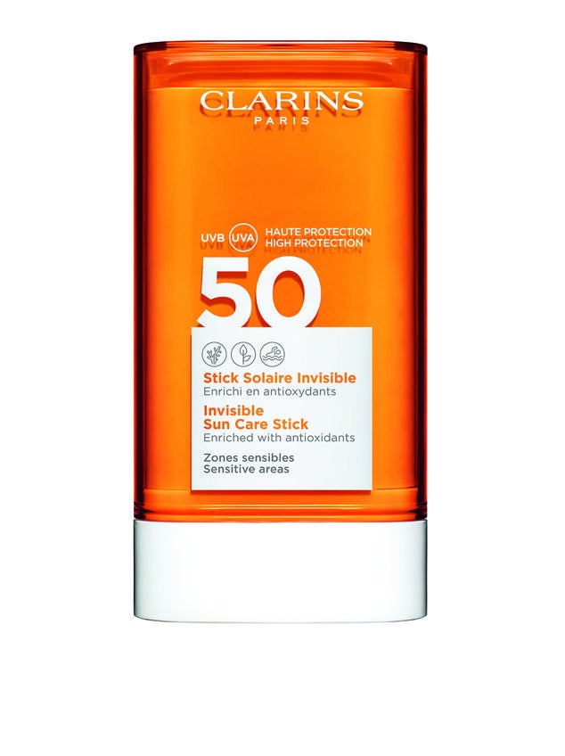 CLARINS. Stick solaire invisible SPF 50 (26,75 €).
