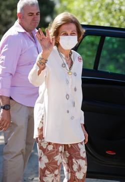 Imagen secundaria 2 - La reina Sofía esta mañana en Boadilla de Monte.
