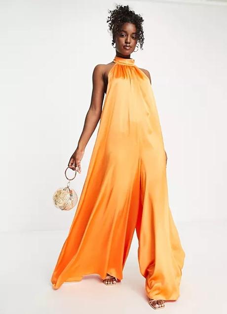 Imagen - Mono satinado en naranja de Asos (62,99 euros).