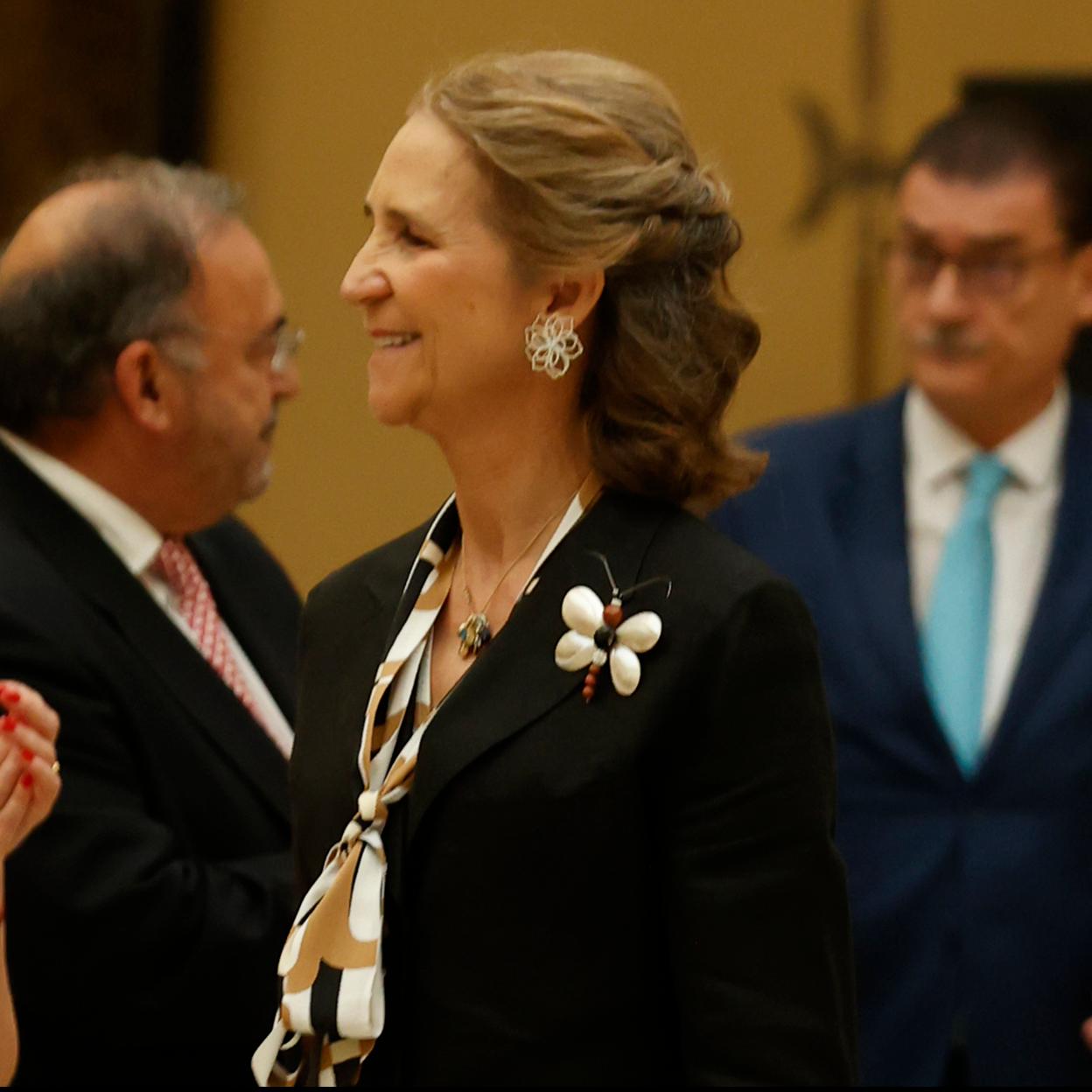 La infanta Elena durante un acto en Madrid.
