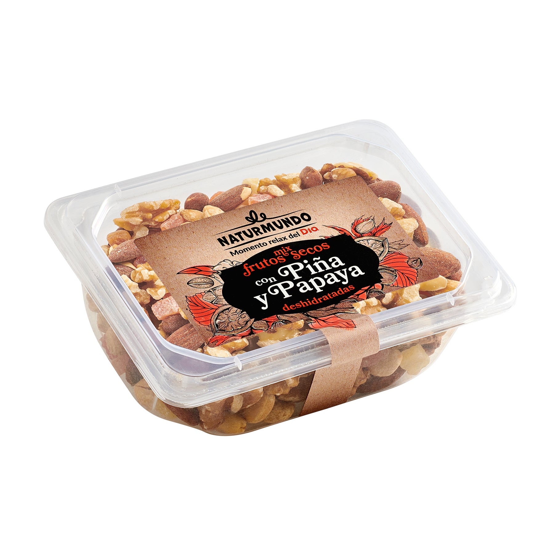 Los frutos secos son ideales para acompañar una comida ligera o formar parte del aperitivo con nuestra bebida favorita y en DIA han lanzado un sabroso cóctel nueces, almendras y cacahuetes al que han añadido papaya y piña deshidratadas. Una forma divertida y deliciosa de añadir nutrientes a nuestra dieta y reponer azúcares tras el ejercicio de un día al aire libre. 