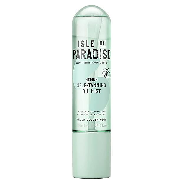 Self-Tanning Oil Mist de Isle of Paradise. En Sephora por 26,99 euros. Tres tonos disponibles.
