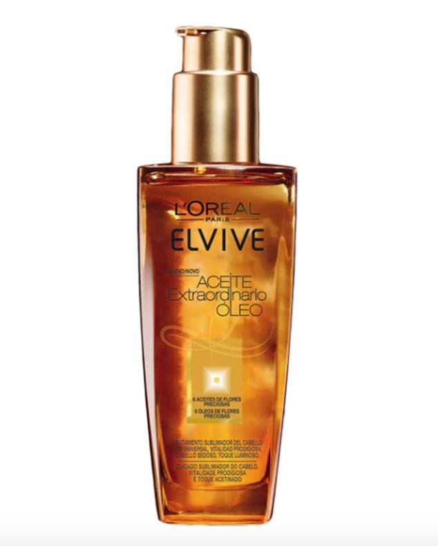 La gama Elvive Aceite Extraordinario cuenta con tres productos en formato aceite: uno de uso universal, uno para los cabellos más secos y otro para las melenas teñidas. Su versión universal tiene en su fórmula los aceites de seis flores preciosas que proporcionan brillo y suavidad al cabello. (7,99 euros)