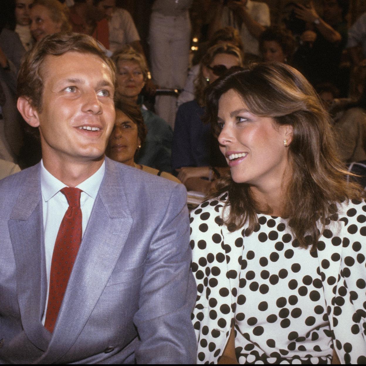 Stefano Casiraghi y Carolina de Mónaco en un desfile en Nueva York