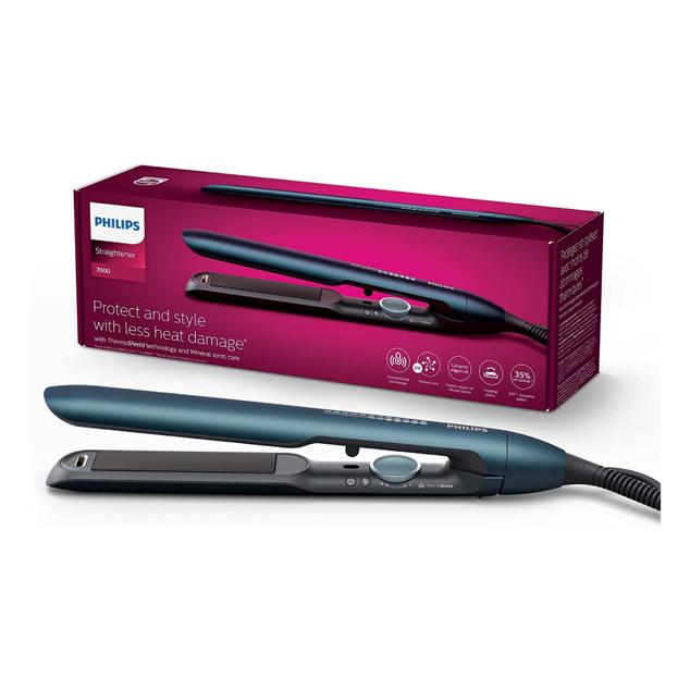 Consigue un cabello más suave y versátil gracias al uso de iones minerales, que ayudan a reducir el impacto negativo de la exposición a los rayos UV. La Philips serie 7000 incorpora placas lisas que se deslizan por el cabello y permiten alisar un 50 % más rápido Precio: 64,99 euros (precio habitual: 84,99 euros). Cómpralo aquí