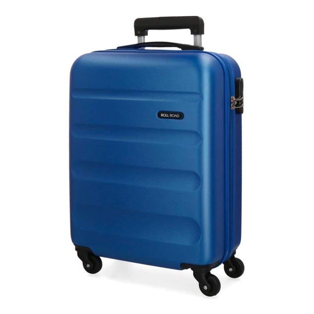 Maleta de cabina elaborada en un material ligero y resistente. Cuatro ruedas de giro multidireccional para facilitar su transporte. Cierre de combinación lateral para aumentar la seguridad del equipaje. Precio: 55 euros. Cómpralo aquí