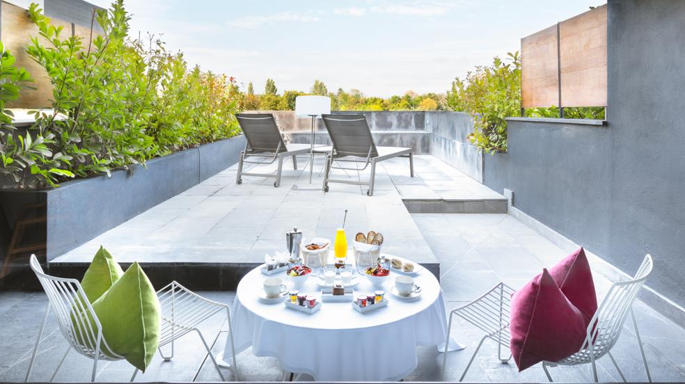 Terraza del Hotel Alma. 