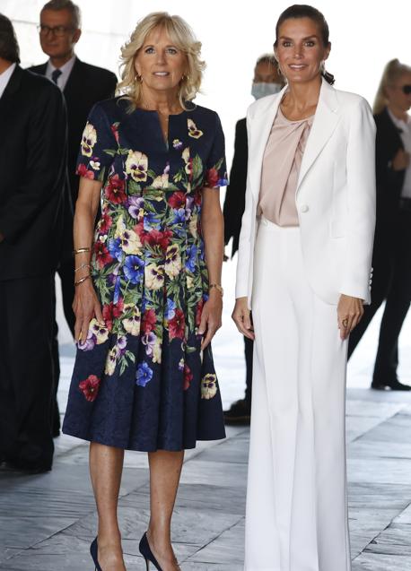 Imagen - La reina Letizia junto a Jill Biden. / GTRES