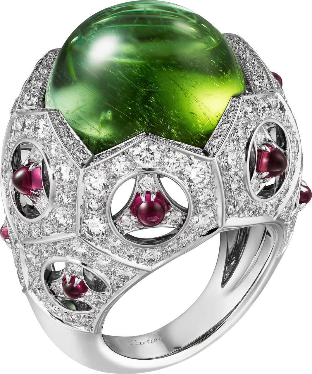 Imagen secundaria 2 - Anillos Amodea (con rubíes y espinela) y Yasifan (con turmalina y rubíes) de Cartier. 