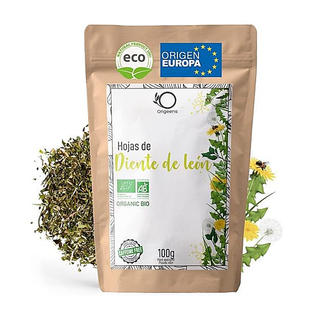 Hojas de diente de leon secas Organic Bio de Origeens. 