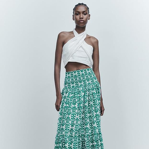 Imagen principal - Tenemos nueva versión de la falda midi más elegante de Zara que arrasó el año pasado