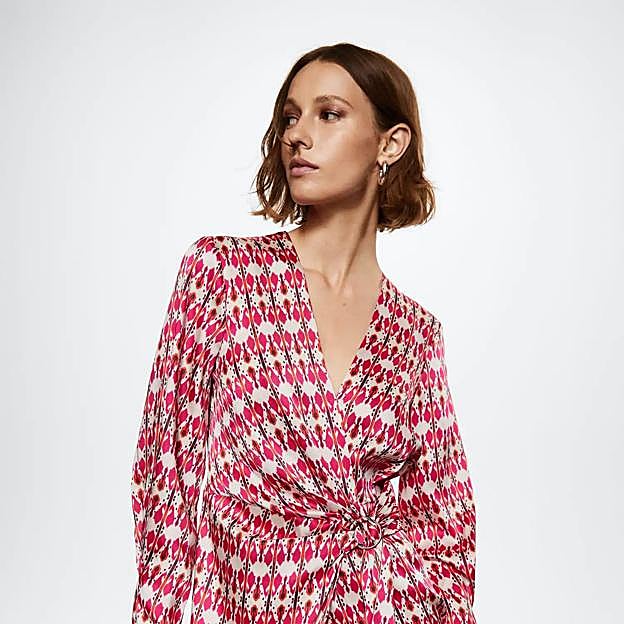 Imagen principal - El vestido nudo más favorecedor de Mango para las invitadas de septiembre