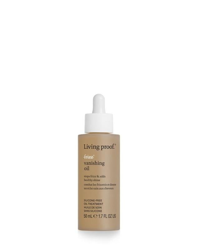 No Frizz Vanishing Oil está formado por un aceite de rápida absorción y sin silicona que revitaliza tu cabello a nivel molecular, lo nutre y lo protege contra el frizz para lograr suavidad y brillo. Es de Living Proof. Precio: 30 €. 