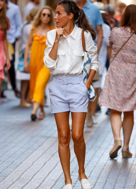 Imagen - La reina Letizia con unos pantalones cortos. / GTRES