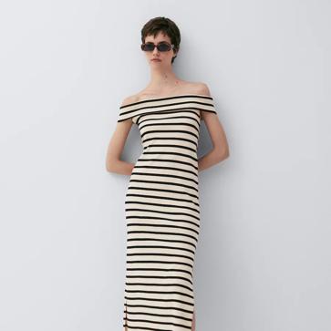 Imagen secundaria 1 - El vestido de rayas más favorecedor de la nueva temporada está en Massimo Dutti