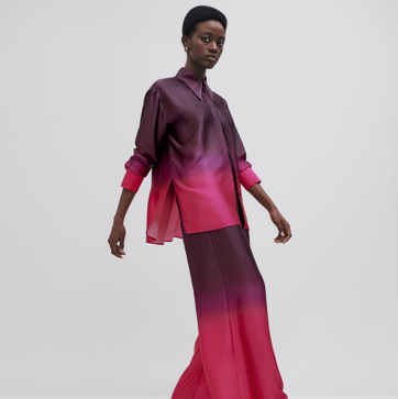 Imagen secundaria 1 - Prendas de Massimo Dutti Studio para este otoño, con el fucsia como protagonista.