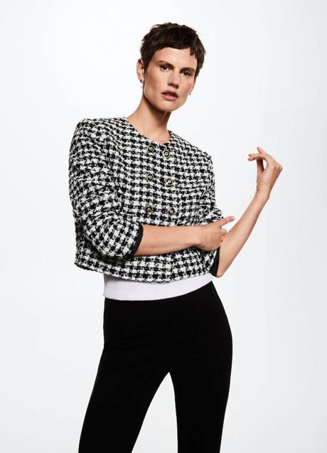 Imagen - Chaqueta de tweed con estampado pata de gallo